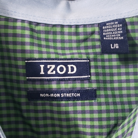 IZOD- LONG SLEEVE DRESS SHIRT LARGE - Picture 5 of 7